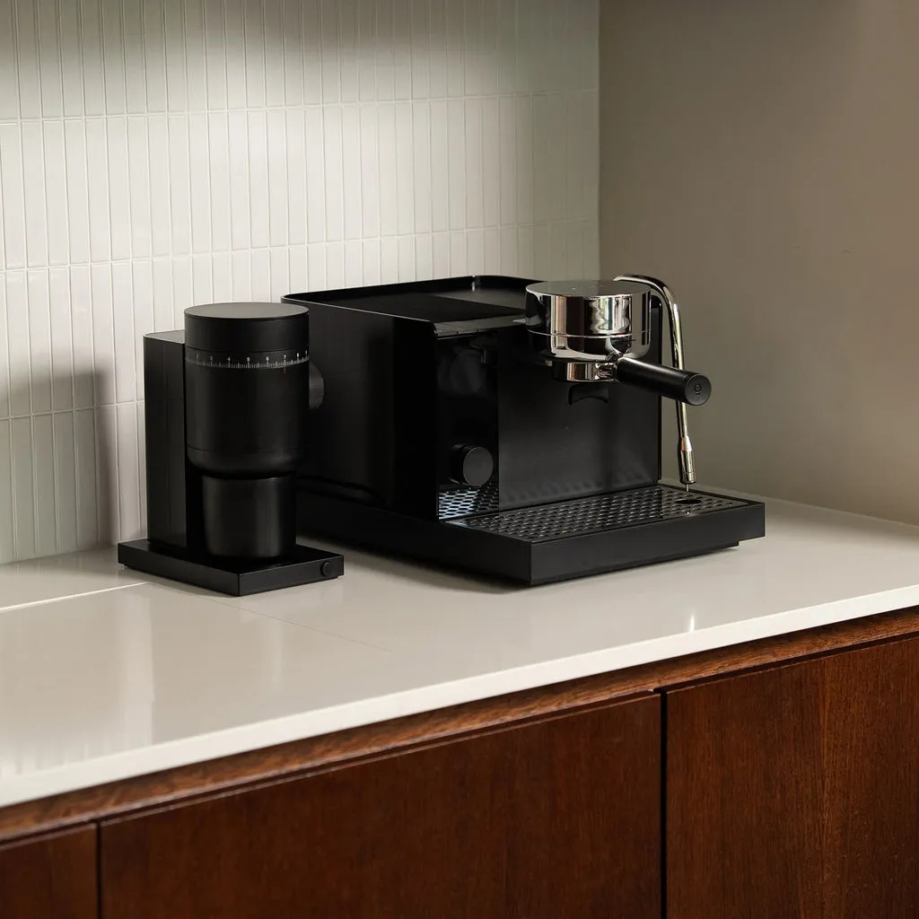 Fellow Series 1 coffee machine in a warm kitchen